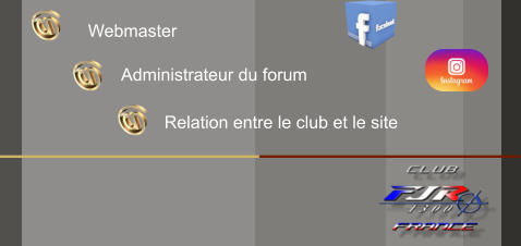 Administrateur du forum  Webmaster  Relation entre le club et le site