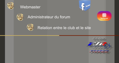 Administrateur du forum  Webmaster  Relation entre le club et le site