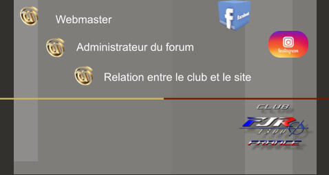 Administrateur du forum  Webmaster  Relation entre le club et le site